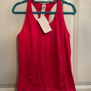 Fabletics Active Women’s Pink Racerback Delta Training Tank - L Large